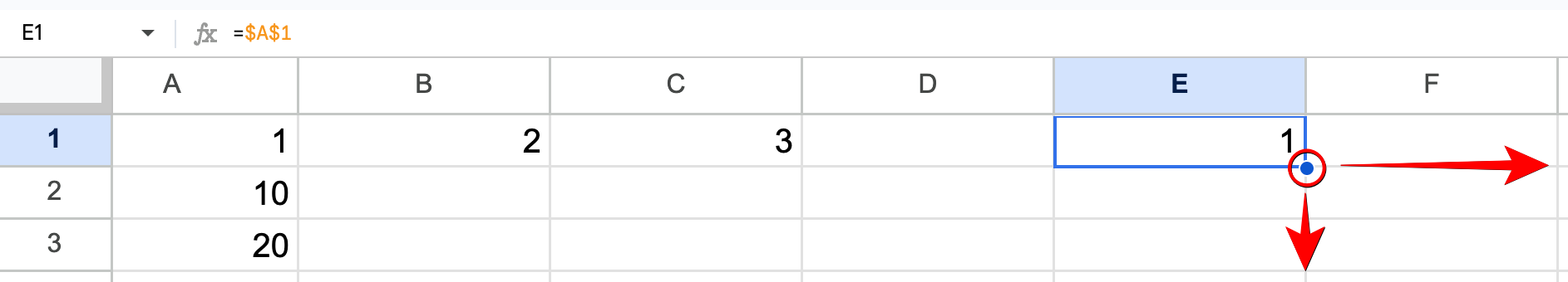 Przeciąganie formuły