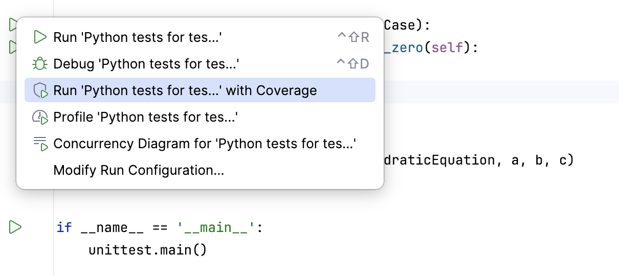 run coverage
